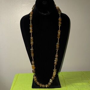 Chic Layered Necklace with Earthy Tones